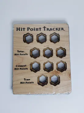 5e Hardwood Hit Point Tracker - Cherry Wood