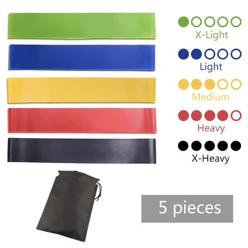 5pcs/Set Elastic Resistance Bands Workout Rubber Loop For Fitness Gym Strength Training Elastic Bands Fitness Equipment Expander