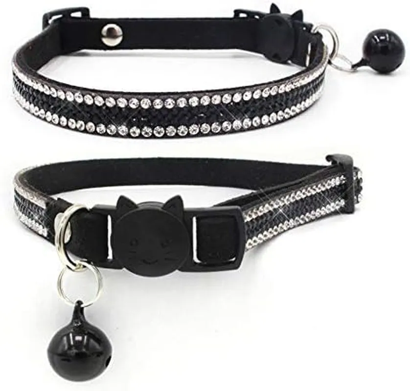 Adjustable Cat Bell Velvet Kitty Collar