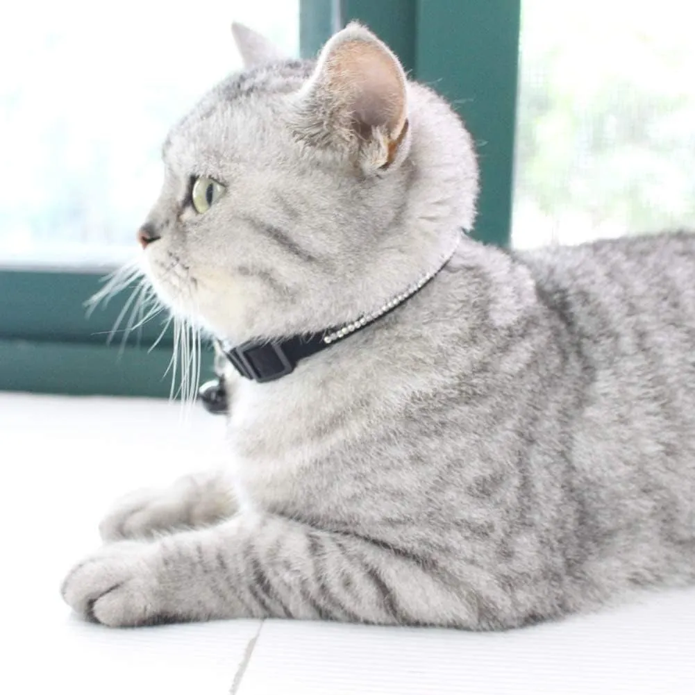Adjustable Cat Bell Velvet Kitty Collar
