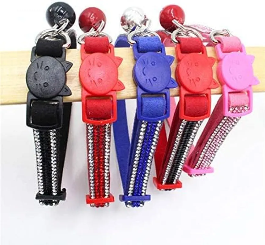 Adjustable Cat Bell Velvet Kitty Collar