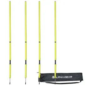 Alpha 2-Piece Spring Loaded Agility Poles- 4 Pack