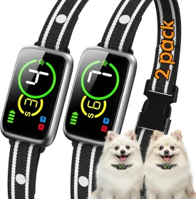 Automatic AI Bark Collar, Dog Bark Collar for Small Medium Large Dogs 5-90lbs, No Bark Collar with Adjustable Beep Vibration Modes & 7 Sensitivity, Smart Anti Barking Device for Dogs, IP67 Waterproof