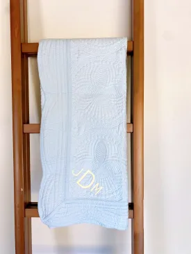 Baby Quilt - Light Blue