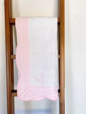 Baby Quilt - White/Pink