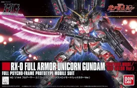Bandai 199 Full Armor Unicorn Gundam (Destroy Mode) (Red Color Ver.) HGUC 1/144 Model Kit