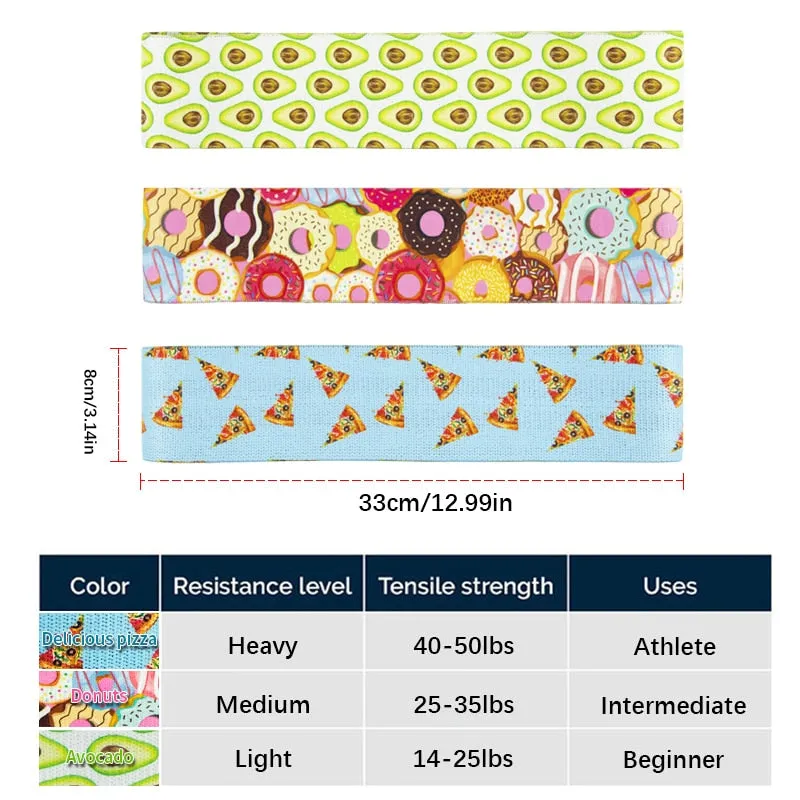 Booty Fabric Resistance Bands (print)