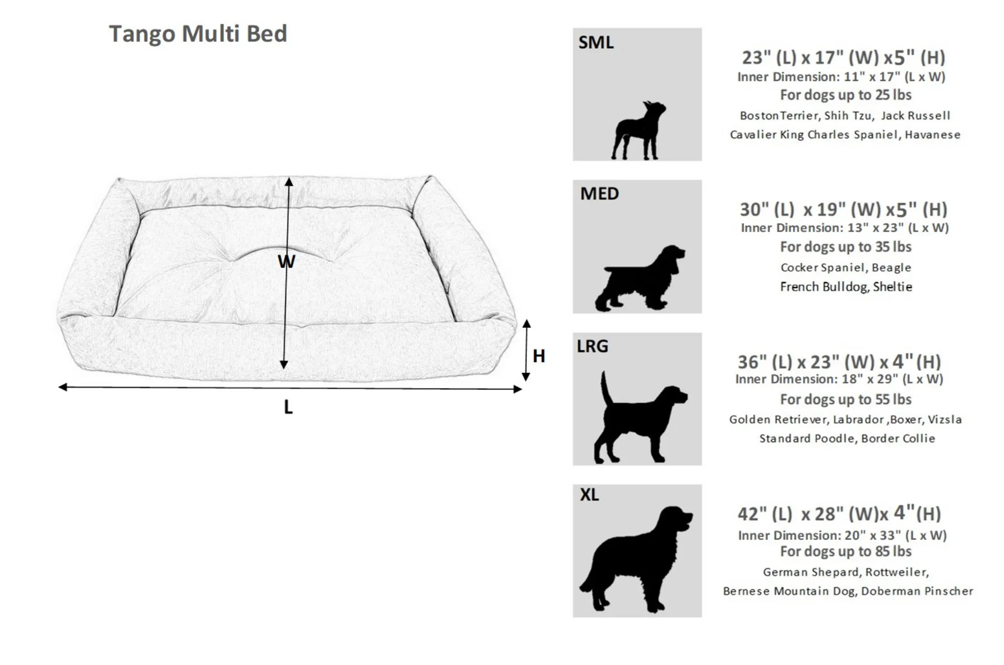 Bowsers Tango Multi Bed Bark