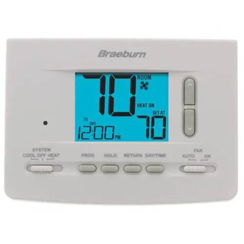 Braeburn Builder Model 2020 Programmable Thermostat (1 Heat/1 Cool)