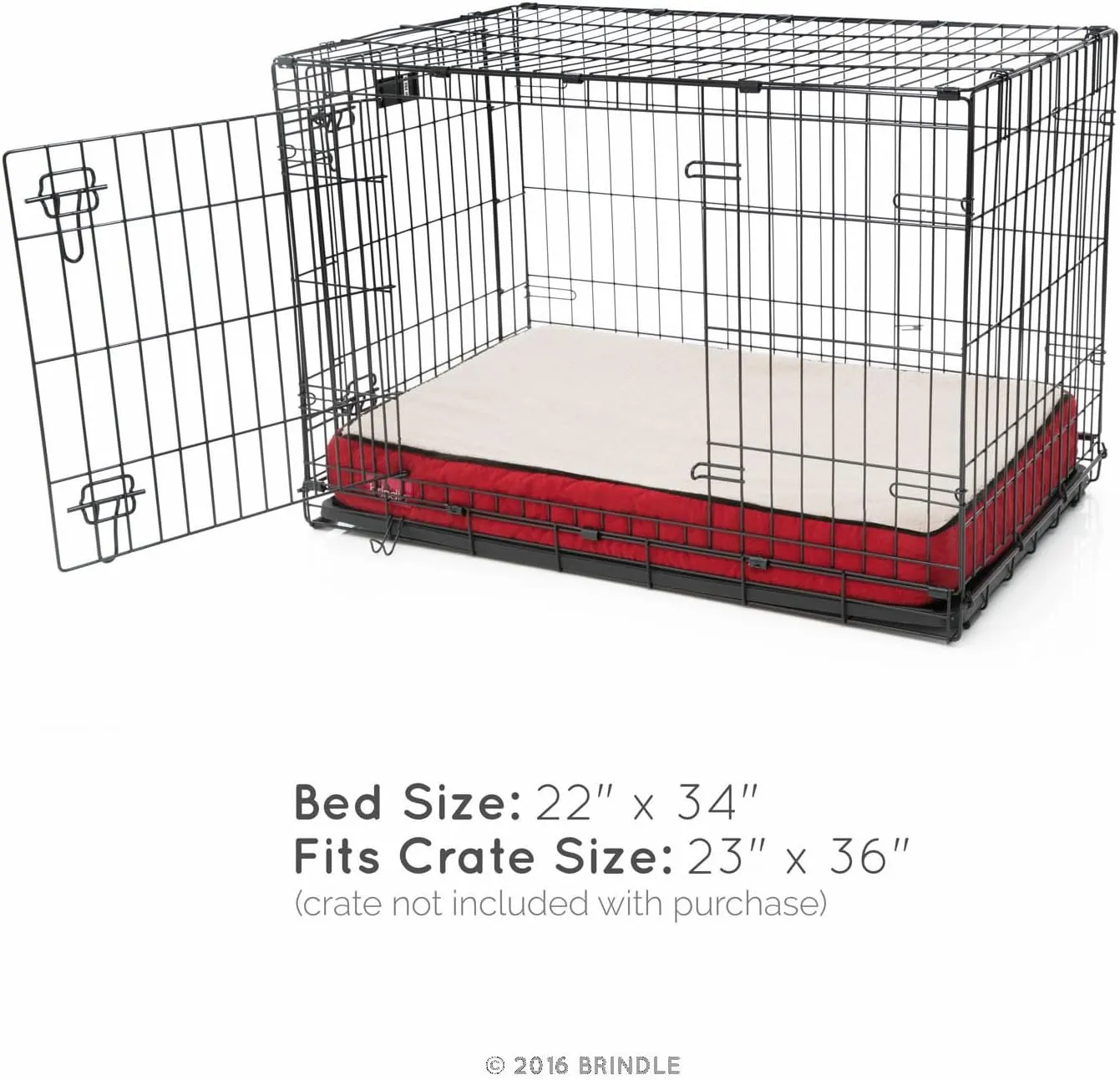 Brindle Waterproof Designer Memory Foam Pet Bed-Removable Machine Washable Cover-4 Inch Orthopedic Pet Bed-Joint Relief