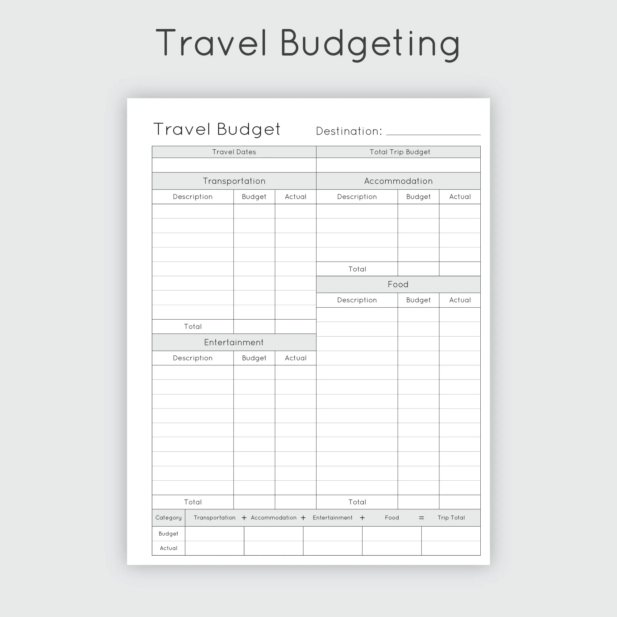 Budget Journal - Midnight