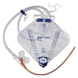 Cardinal Health™ Dover™ Foley Catheter Tray, Silicone, Two Way, Silver Hydrogel Coated, 14Fr OD, 2000mL Capacity