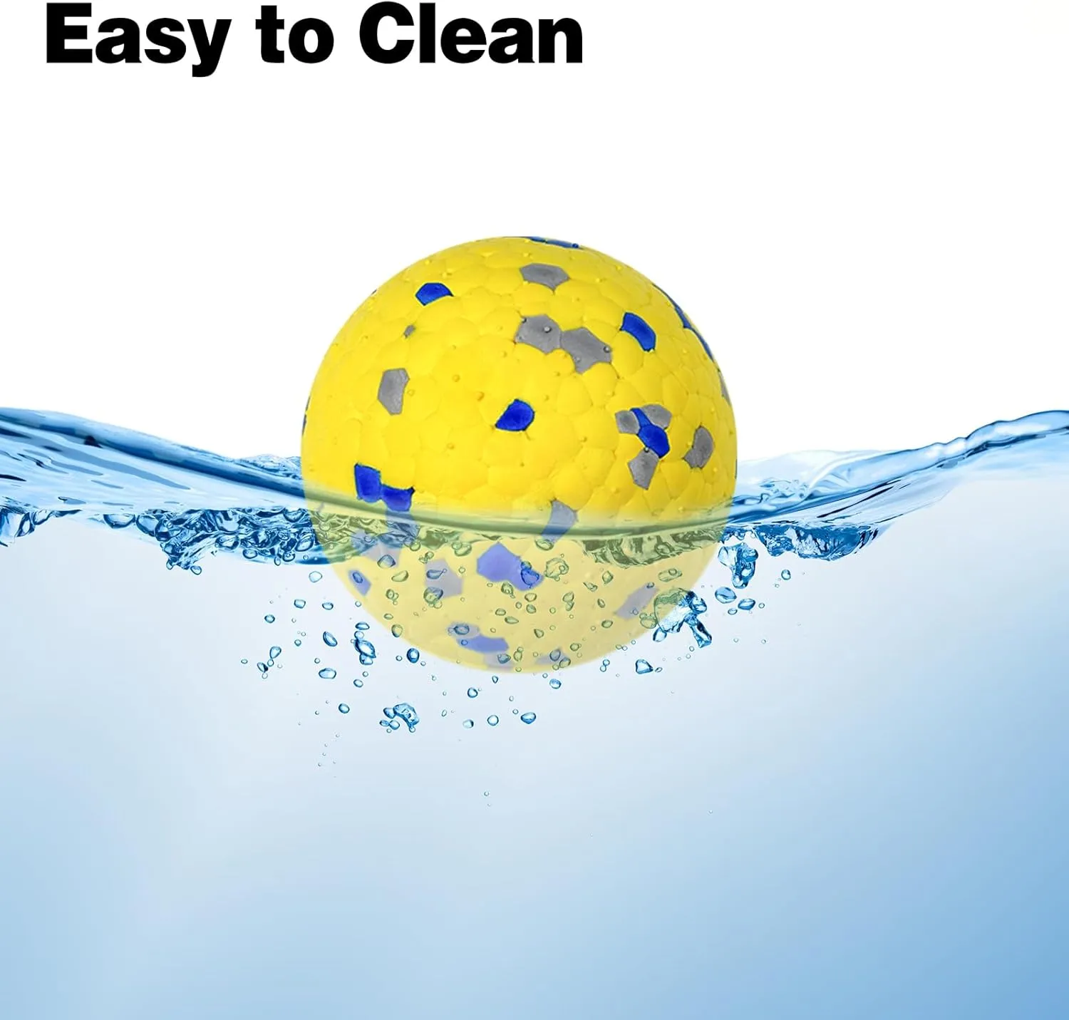 Dog Balls for Aggressive Chewers, Floating Toy for Water Fetch, Bouncy Indestructible Teething Chew and Tennis Balls for Small Medium Large Dogs - 4 Pack