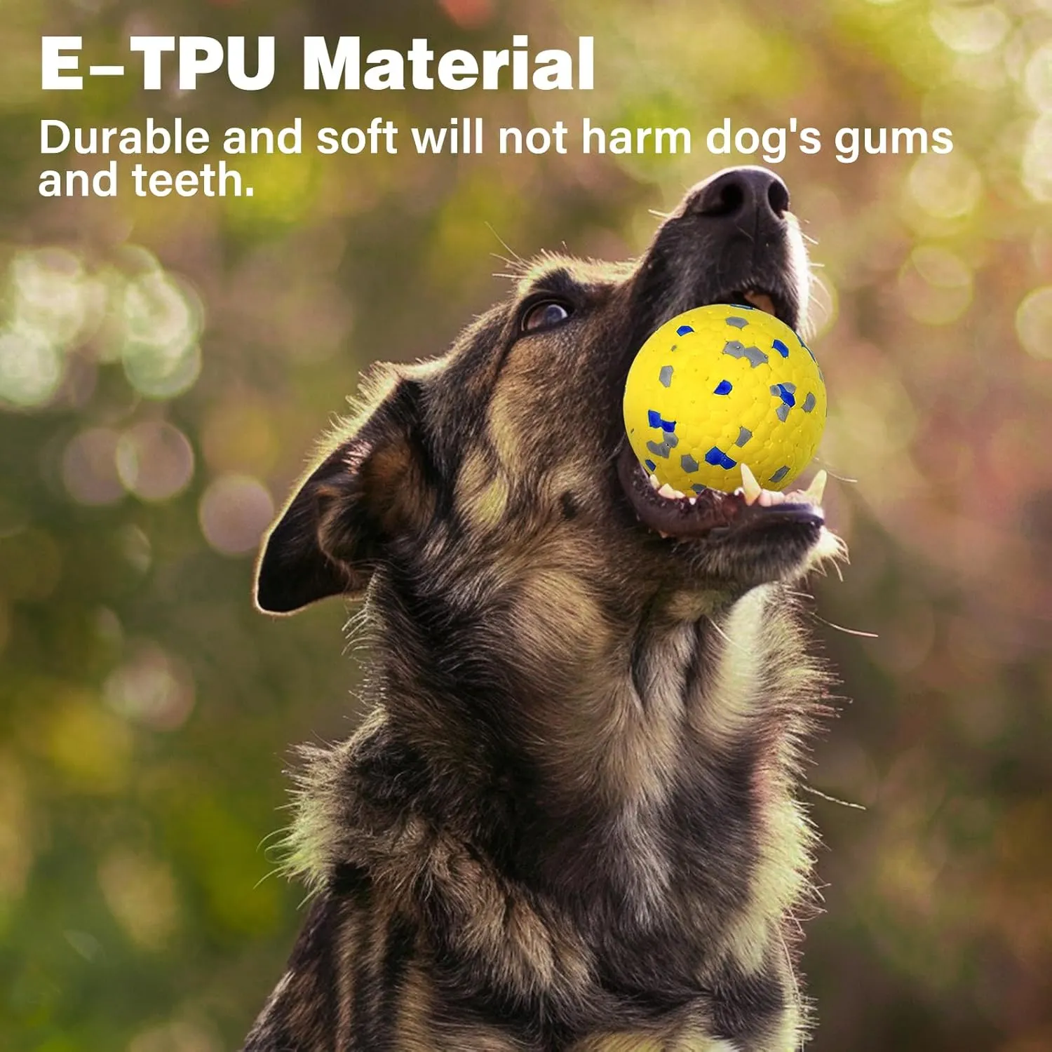 Dog Balls for Aggressive Chewers, Floating Toy for Water Fetch, Bouncy Indestructible Teething Chew and Tennis Balls for Small Medium Large Dogs - 4 Pack