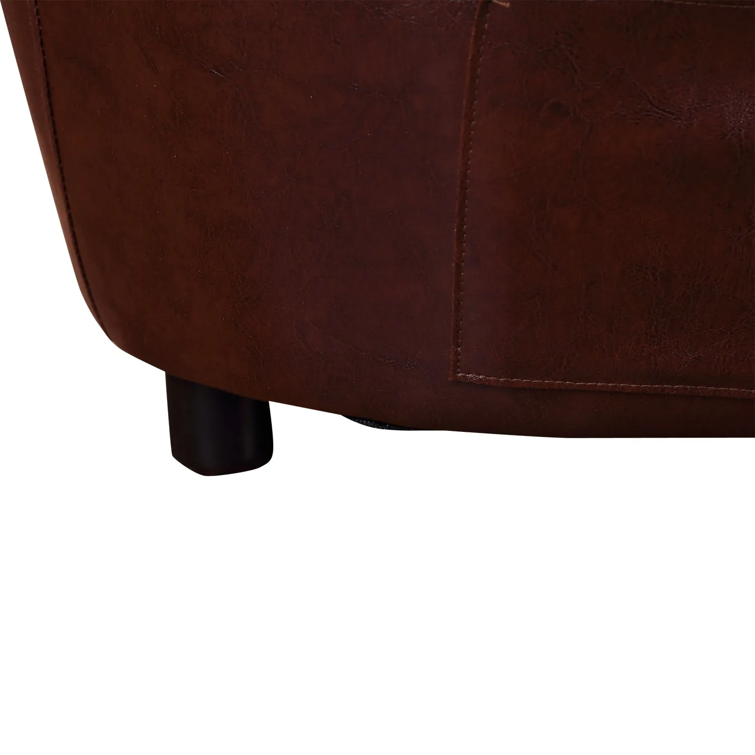 Dogs Wooden Flannelette Upholstered Indoor Sofa Bed w/ Cushion Brown
