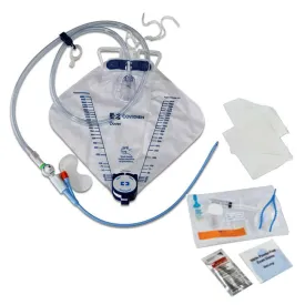 Dover 100% Silicone 2-Way Foley Catheter Tray, 14 Fr, 5 cc, with Securement Device