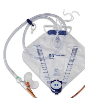 Dover 100% Silicone 400 ML U/M Foley Tray, LL, 14 FR (4.7 MM), 5 CC, 2000 ML Drain Bag, Cath Secure