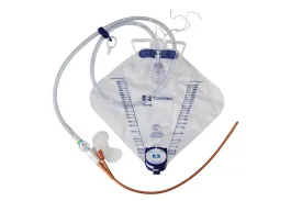 Dover Hydrogel Coated Latex Foley Luer Lock Sampling Urinary Catheterization Kit, 14FR, 5ML, 2000ML