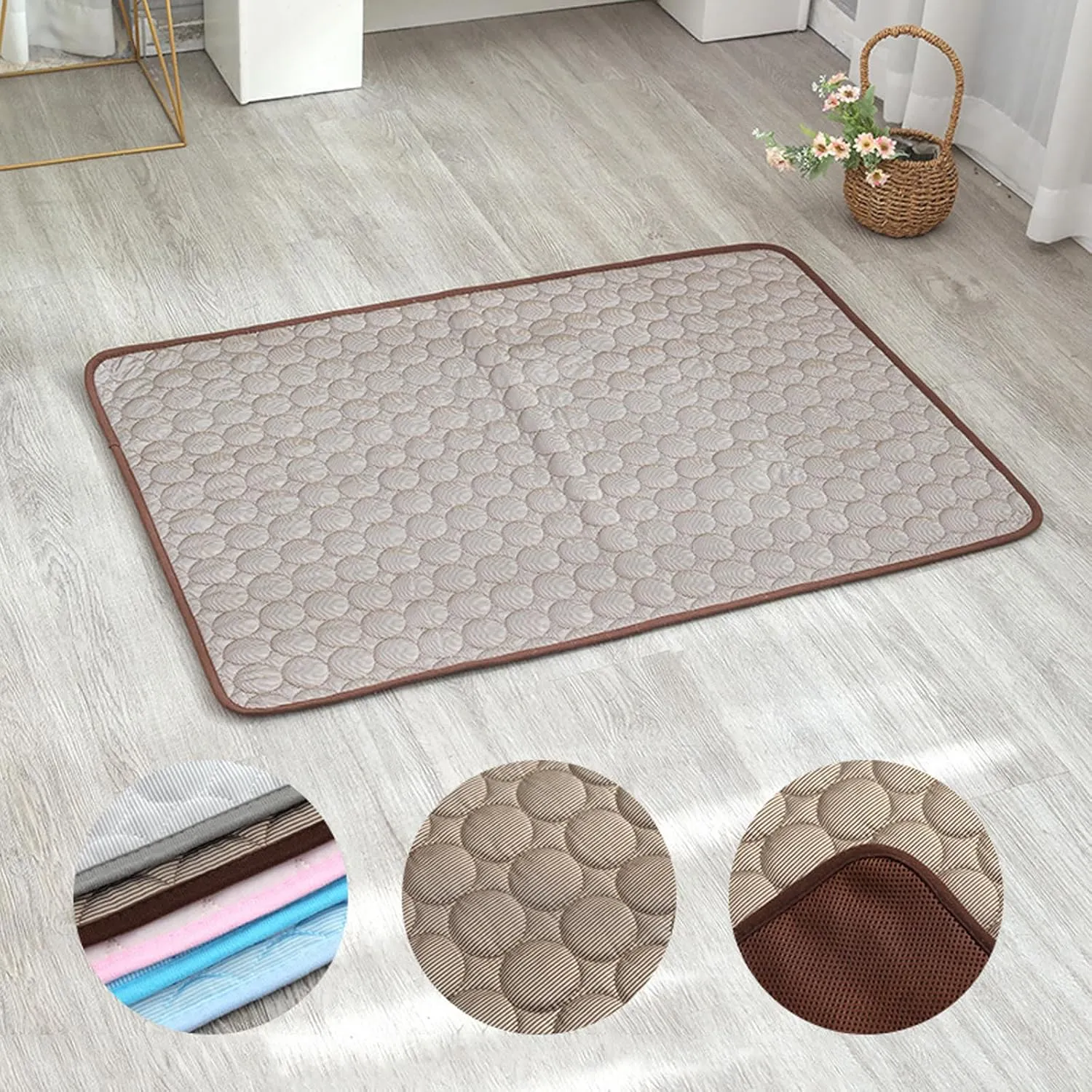 Furry Basics Coolingmat, Dog Cooling Mat, Pet Cooling Mats for Dogs, Cool Mat for Dogs, Cool Pet Pad (Grey, X-Large)