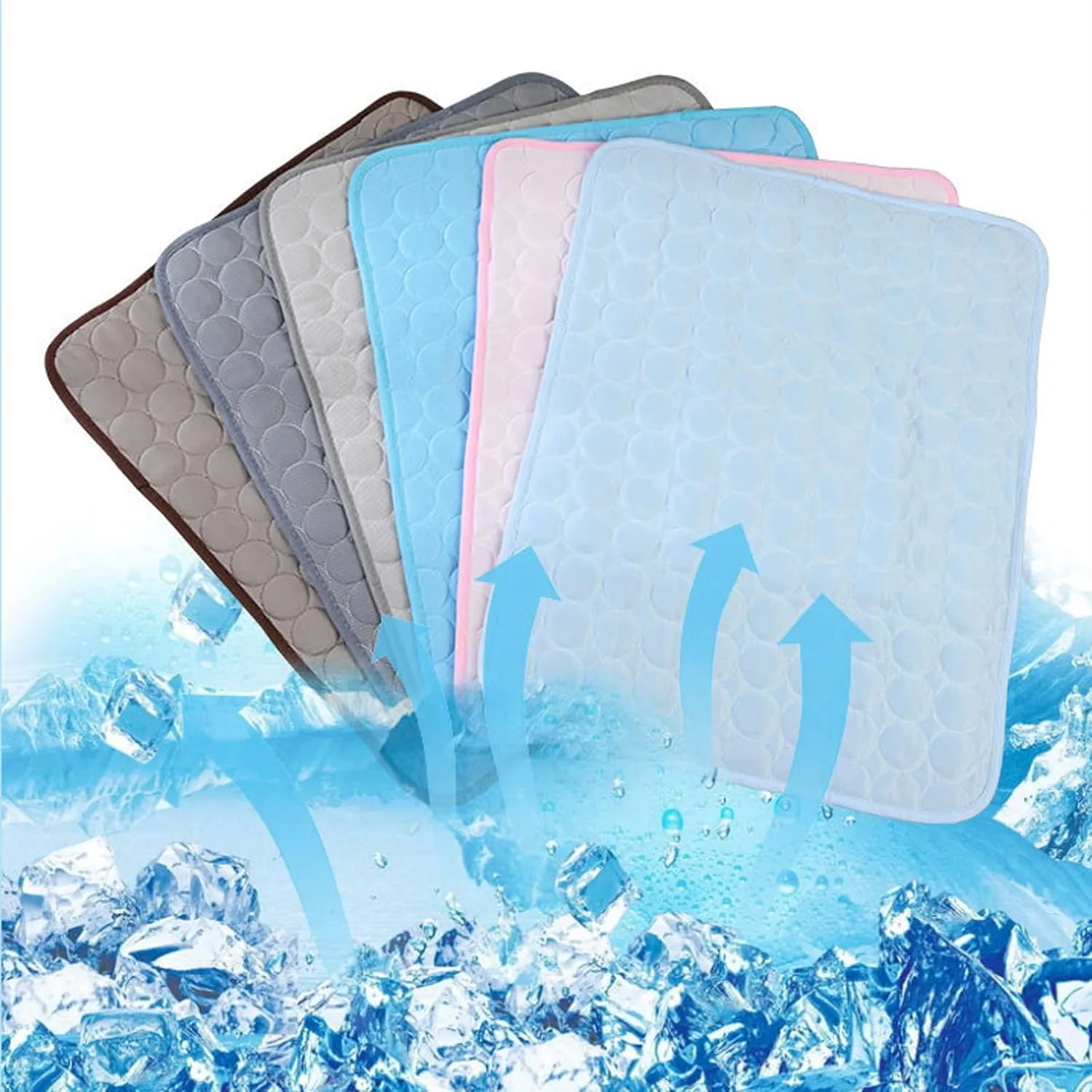 Furry Basics Coolingmat, Dog Cooling Mat, Pet Cooling Mats for Dogs, Cool Mat for Dogs, Cool Pet Pad (Grey, X-Large)