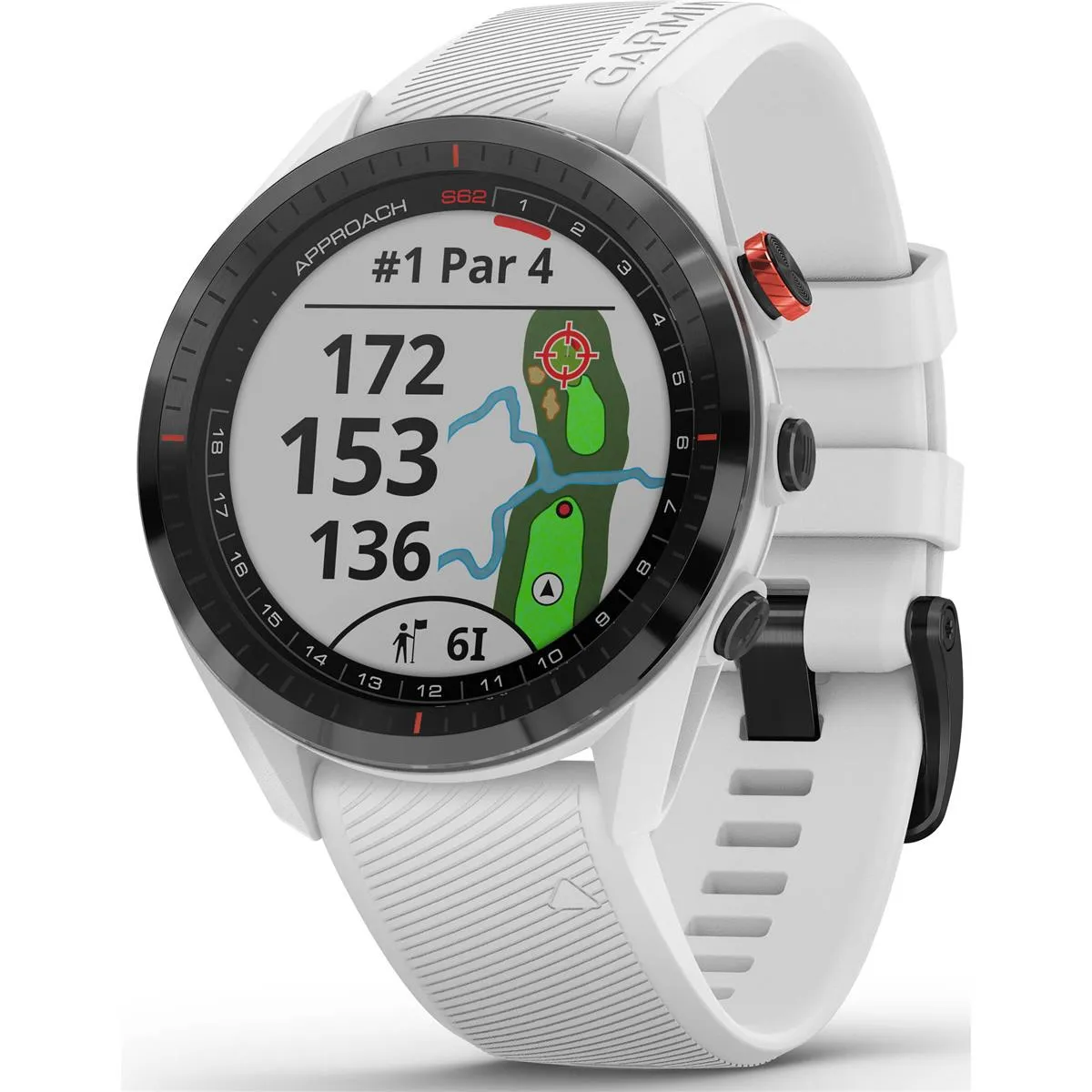 GARMIN Approach S62 - Premium GPS Golf Smartwatch (White)