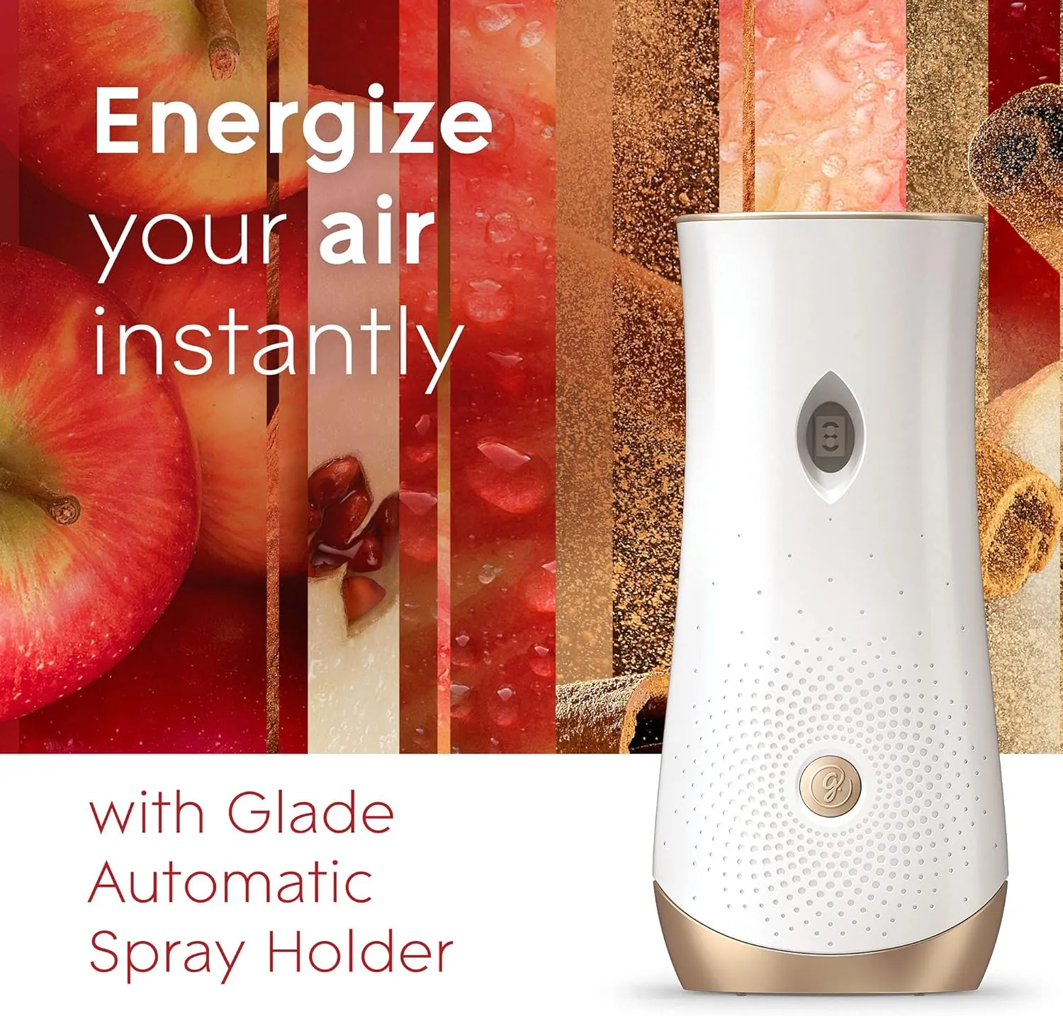 Glade Automatic Spray Refill, Air Freshener for Home and Bathroom, Apple Cinnamon, 6.2 Oz