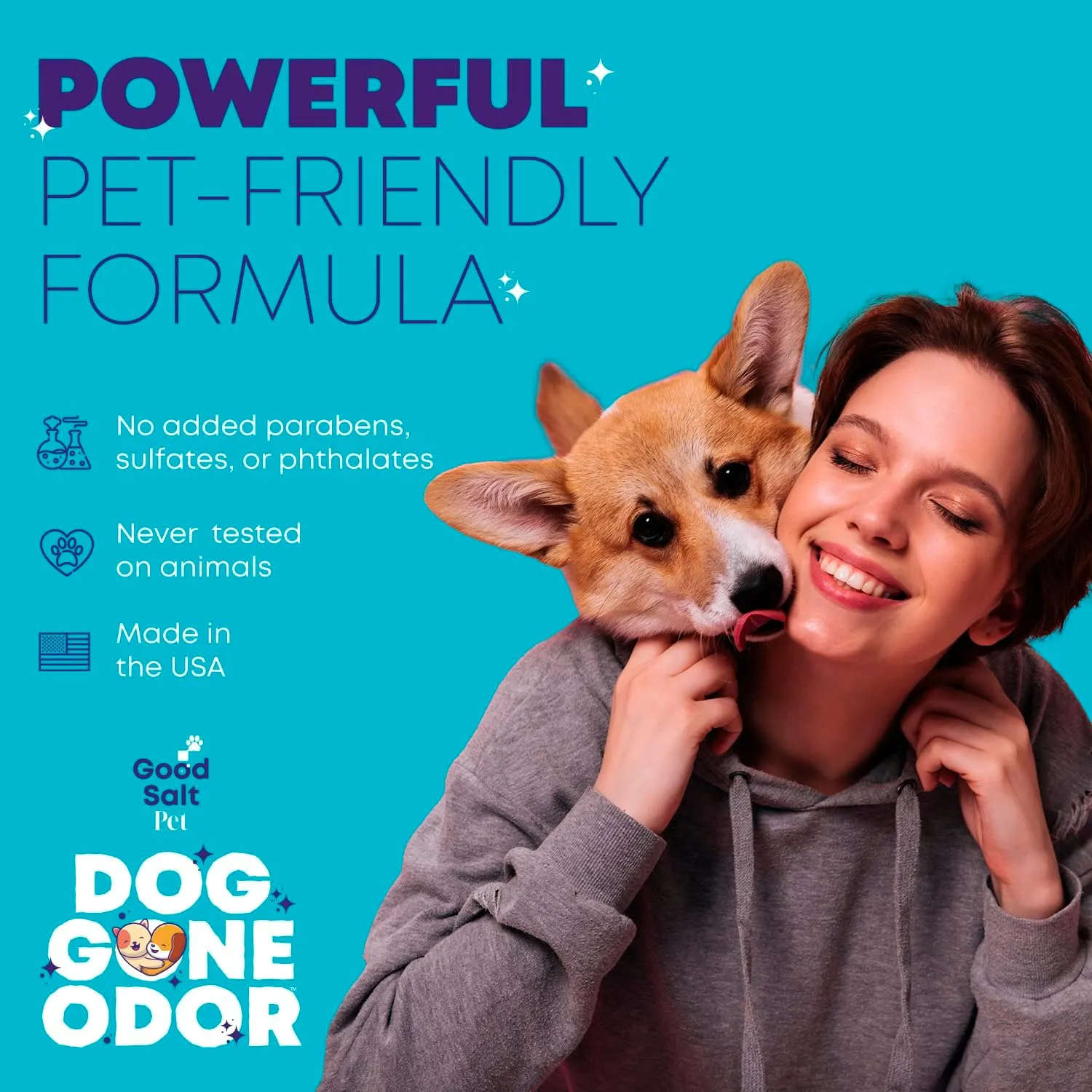Good Salt Pet Dog Gone Odor, Natural & Fragrance Free Scent Neutralizer Spray, Made in the USA, 32 Ounce Bottle