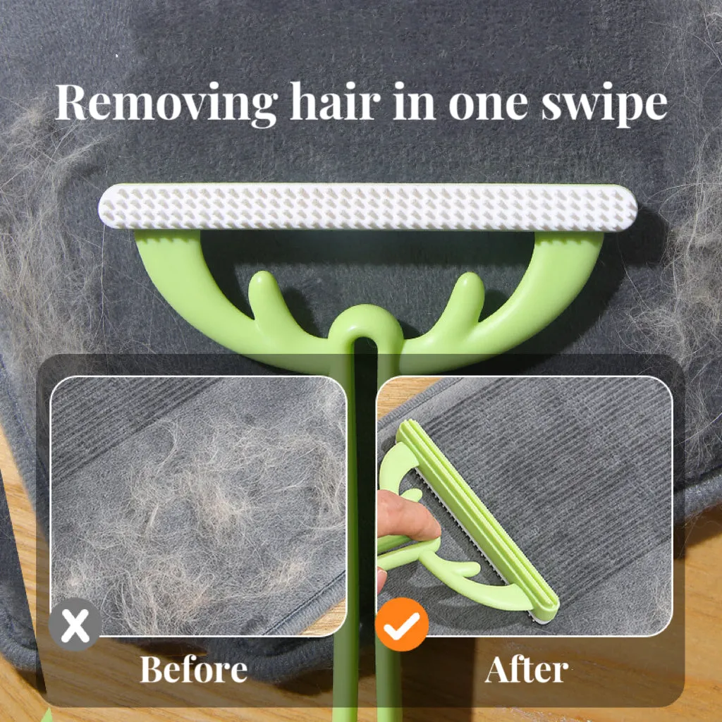 Green Double Sided Pet Hair Remover Scraper Tool