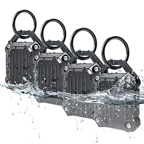 Jeanue-Waterproof Airtag Holder Keychain Case, Compatible With Apple Air Tag