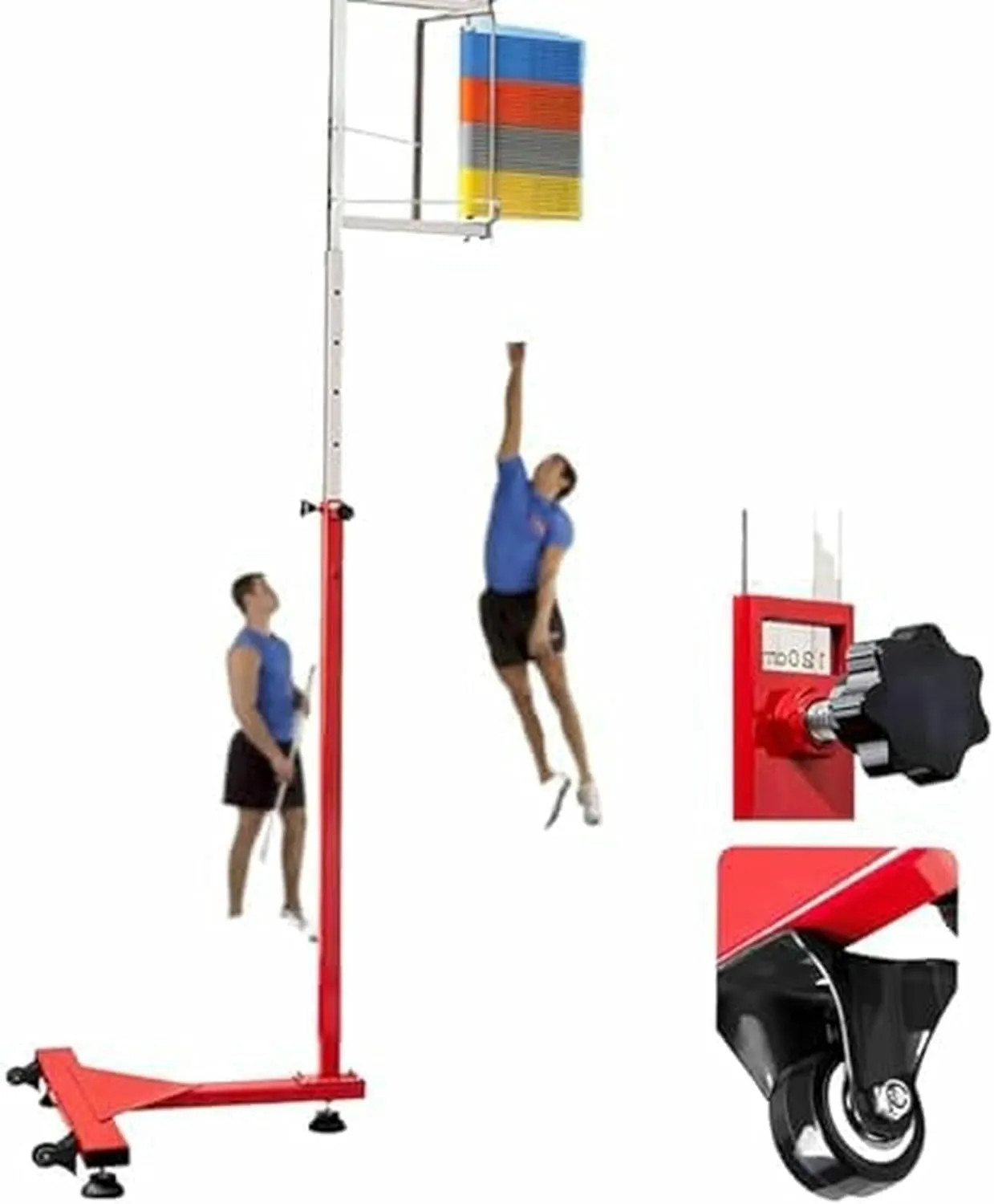 Jump Tester EquipmentVertical Jump TesterAdults Vertical Jump Tester, 1.7-3.6m Adjustable Vertical Jump Trainer for Basketball, Youth Vertical Jump Tester Measurer Pole, Jump Power Measurin~/