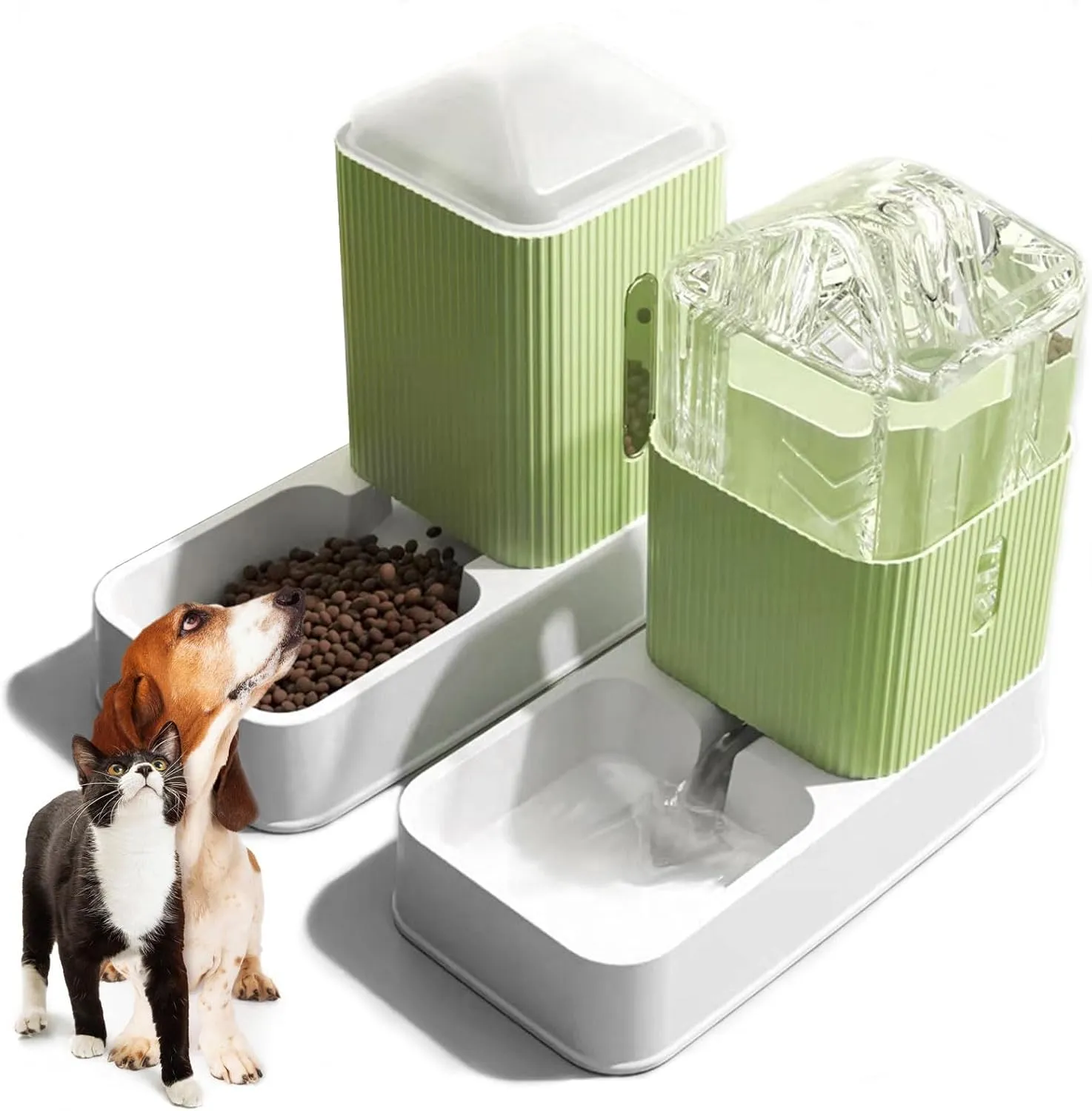 Kathson Automatic Dog Feeder, 3.5L Capacity, Plastic Material, Self-Feeding Station for Multiple Pets