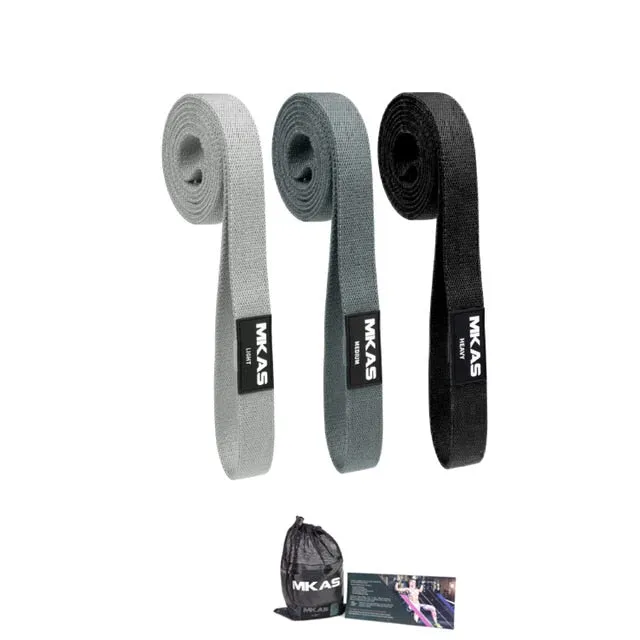 Long Resistance Workout Fabric Bands (3-Piece set)