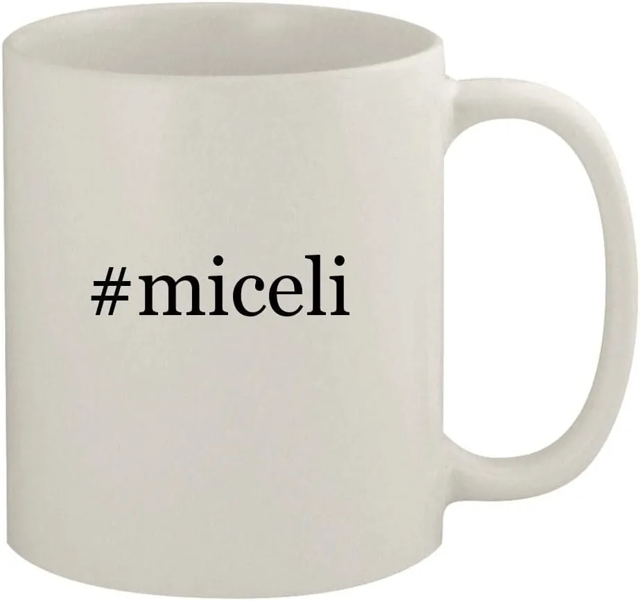 #miceli - 11oz Ceramic White Coffee Mug, White