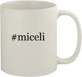 #miceli - 11oz Ceramic White Coffee Mug, White