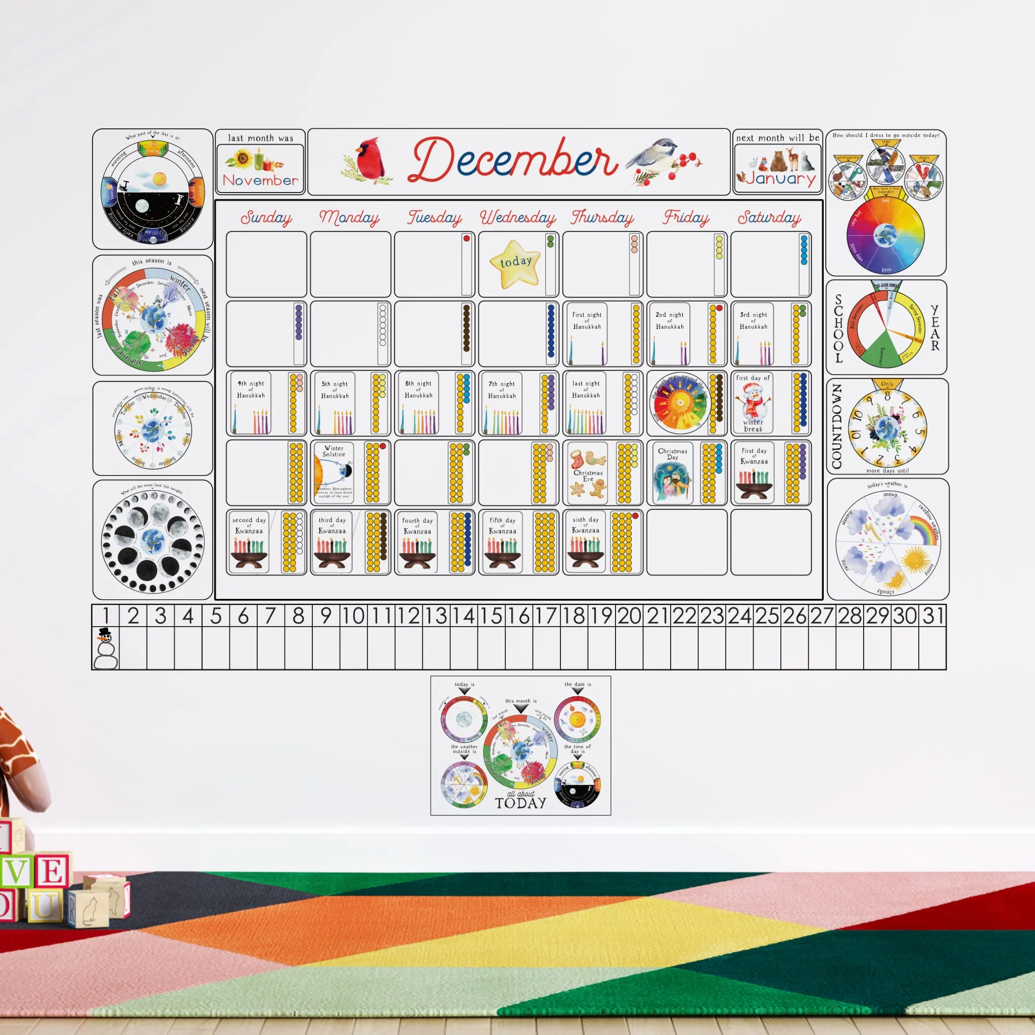 Montessori Circle Time Calendar Set MEGABUNDLE!