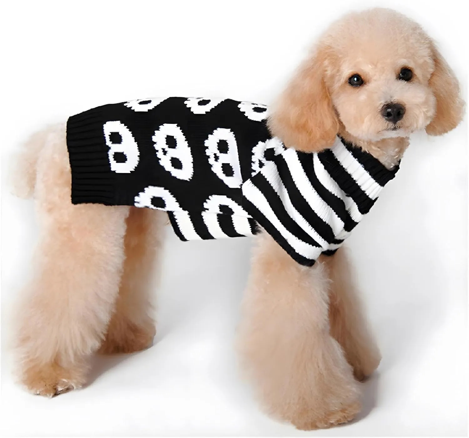 NACOCO Pet Sweaters Skeleton Sweater The Cat Dog Clothes Pet Clothing Little Puppy Dog Sweaters (X-Small)