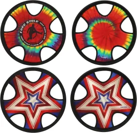 Outdoor Two Soft Frisbee Throwing Disc, Flying Disc, Flying Saucer for Man and Woman in Yard, Beach, Lawn, Camping, Pool (Neon Lamp   Shield)