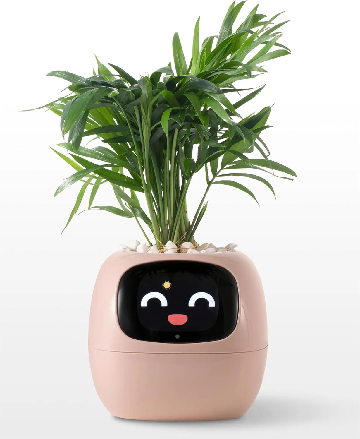 Plantagotchi AI Plant Pot with Expression - Smart Planter Robot Guidance on Plant Companion with Rich Gesture Interaction, Desk Setup Gift (Pink)