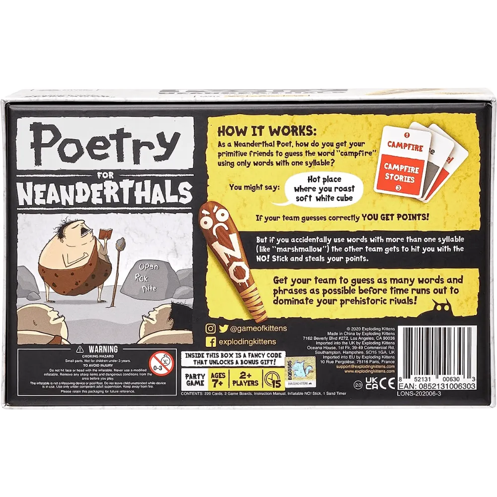 Poetry for Neanderthals