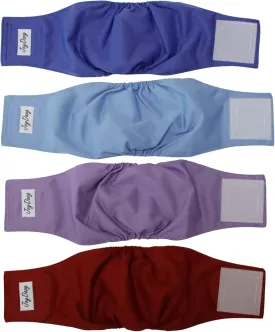 Reusable Belly Bands for Small Dogs,4 Pack Premium Washable Dog Diapers Male Puppy Nappies Wrap,XS
