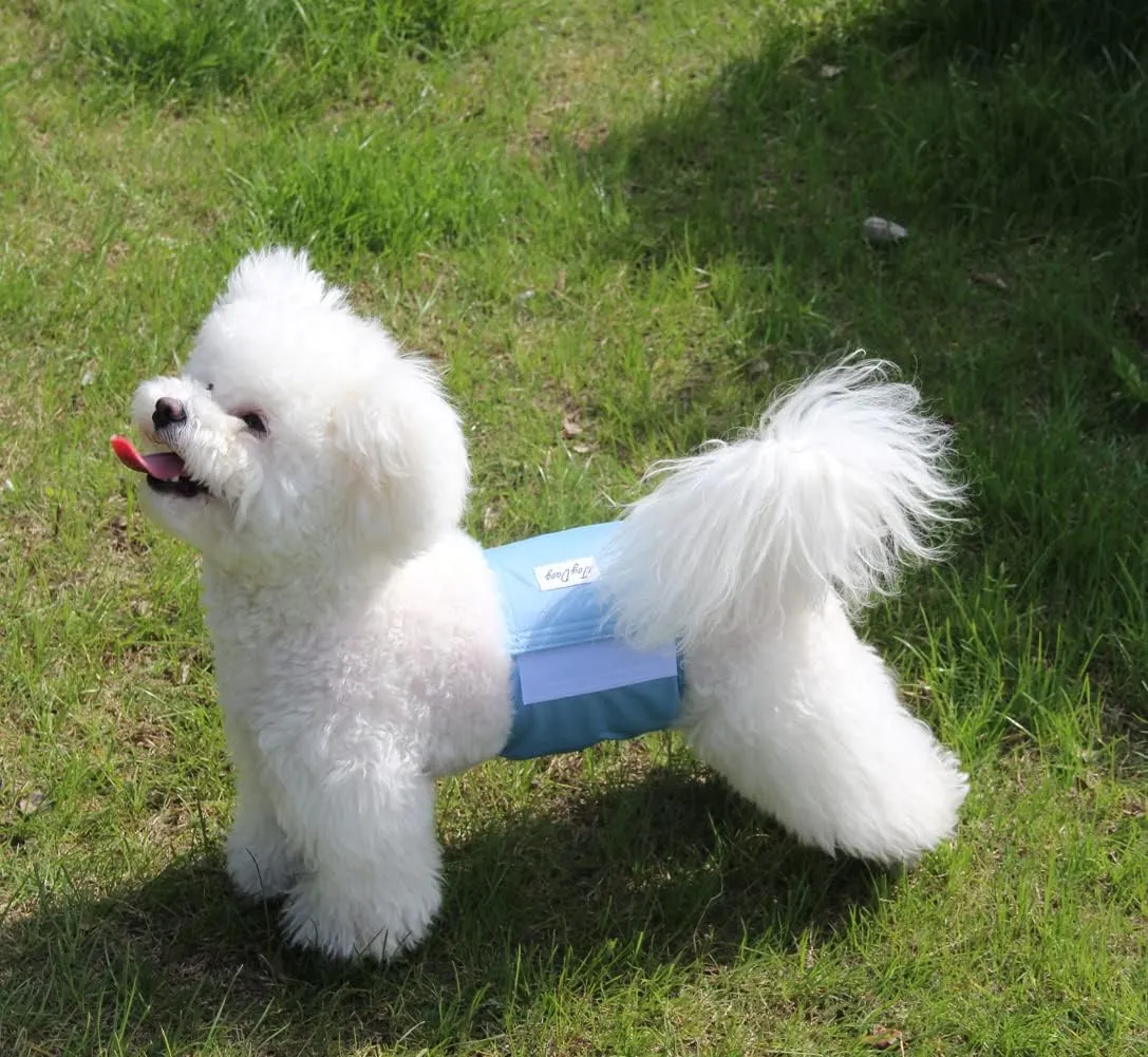 Reusable Belly Bands for Small Dogs,4 Pack Premium Washable Dog Diapers Male Puppy Nappies Wrap,XS