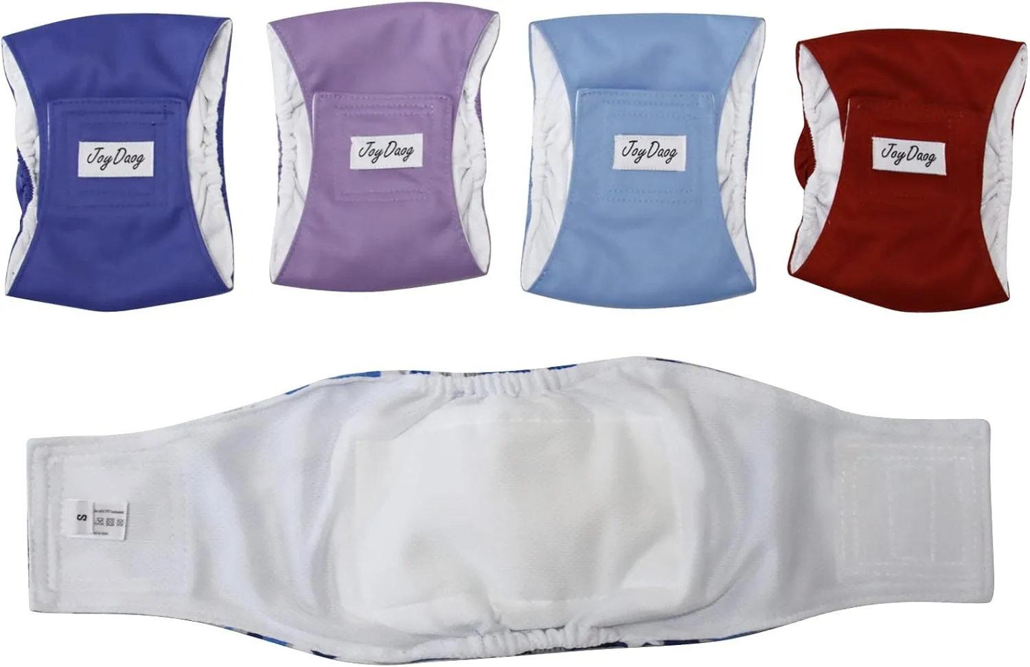 Reusable Belly Bands for Small Dogs,4 Pack Premium Washable Dog Diapers Male Puppy Nappies Wrap,XS