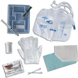 Silicone-Elastomer Coated Closed System Foley Catheter Tray 18 Fr 10 cc