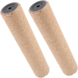 Sosoport 2pcs Tall Cat Scratching Post Replacement Sisal Scratch Poles for Indoor Cats Space Saving Design Durable Easy to Install