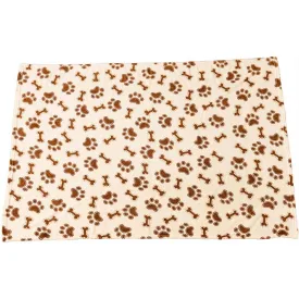 Spot Snuggler Bones/Paws Print Blanket Cream 1ea/40 In X 60 in